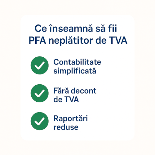 Avantajele unui PFA neplătitor de TVA